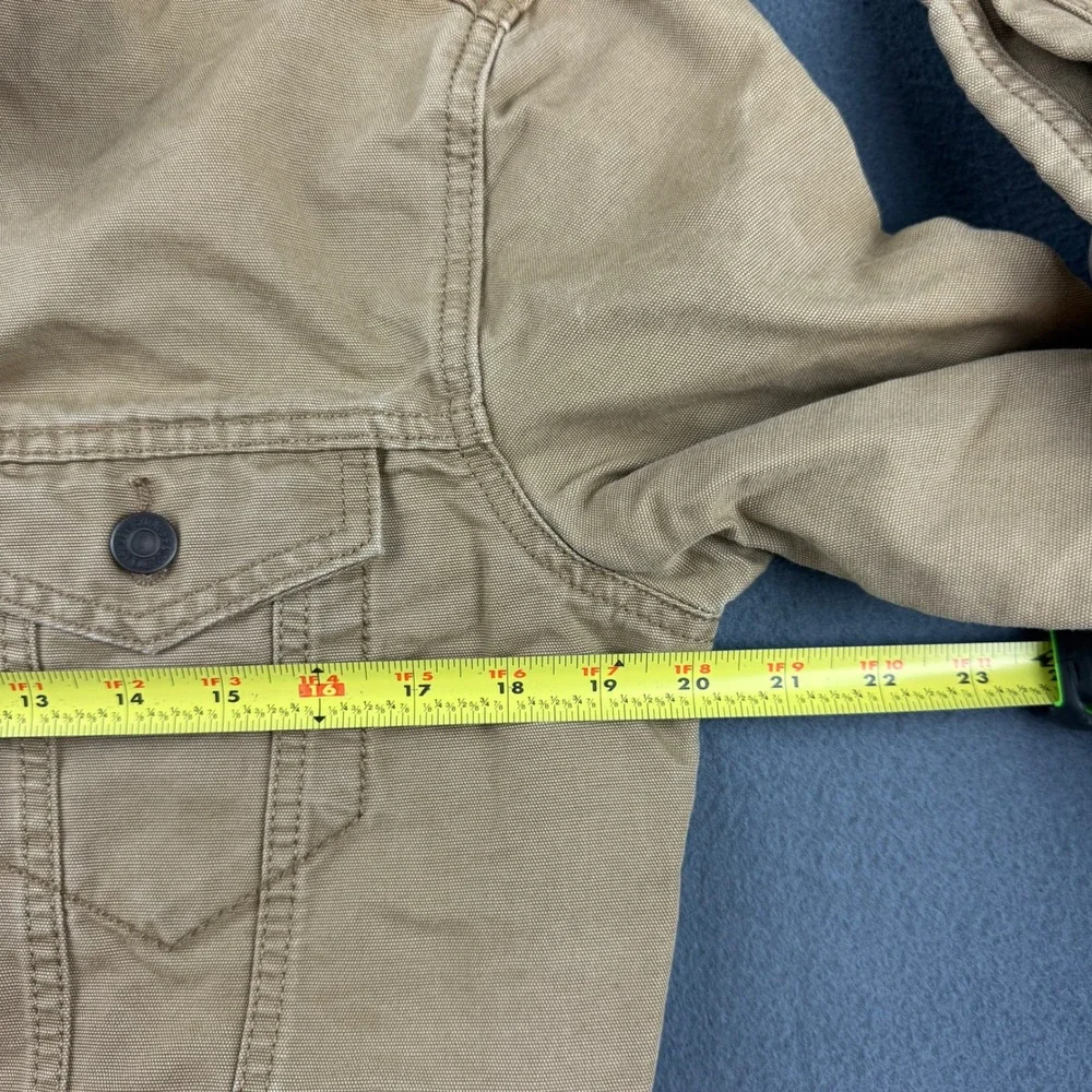 Levis Jacket Men's M Brown Canvas Trucker Button Up Workwear Coat Workwear